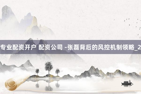 专业配资开户 配资公司 -张磊背后的风控机制领略_2
