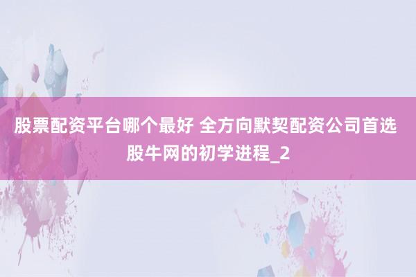 股票配资平台哪个最好 全方向默契配资公司首选 股牛网的初学进程_2