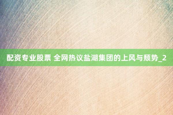 配资专业股票 全网热议盐湖集团的上风与颓势_2